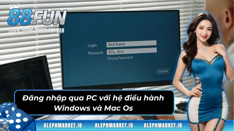 Đăng nhập qua PC với hệ điều hành Windows và Mac Os